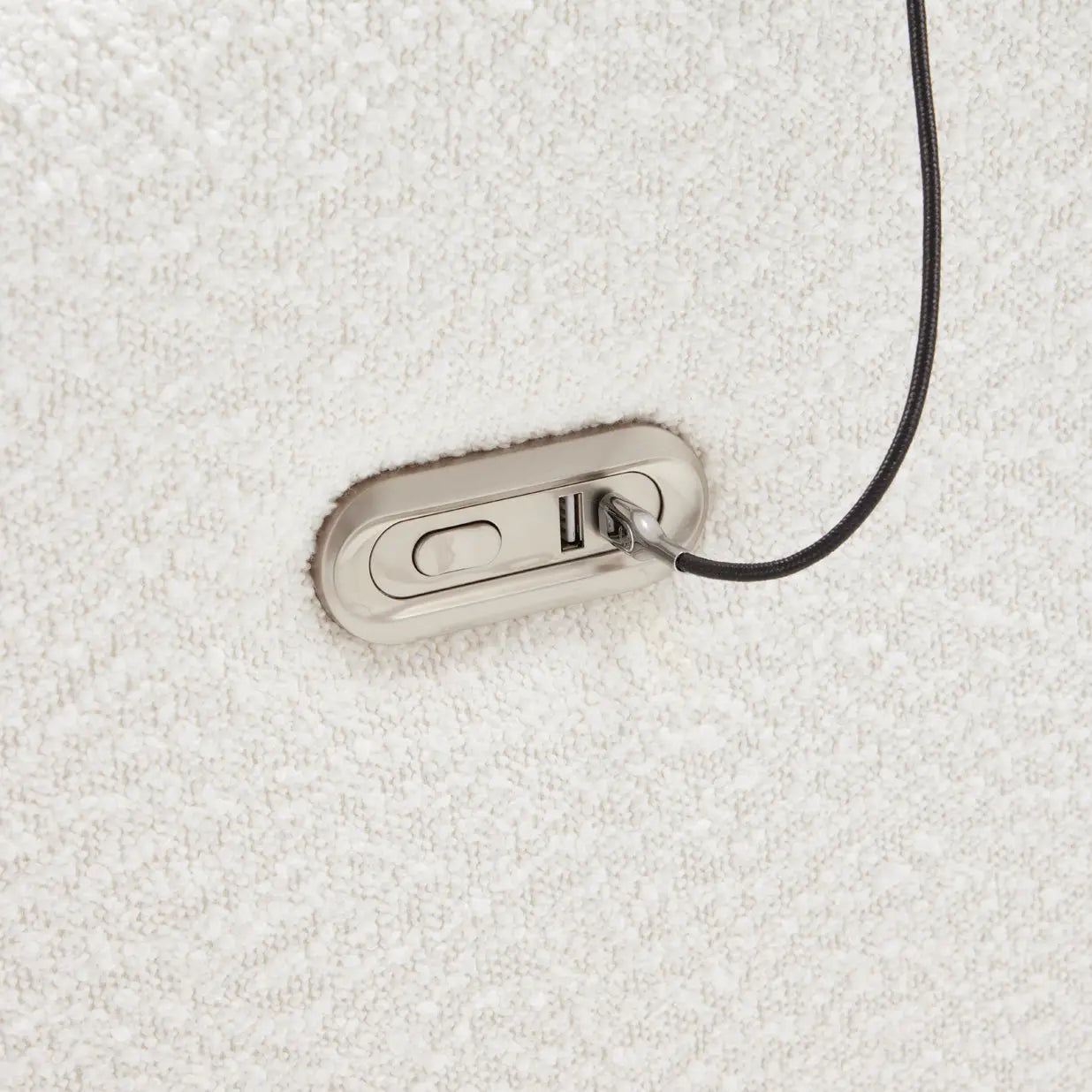 Celeste Electric Nursery Chair - White Boucle