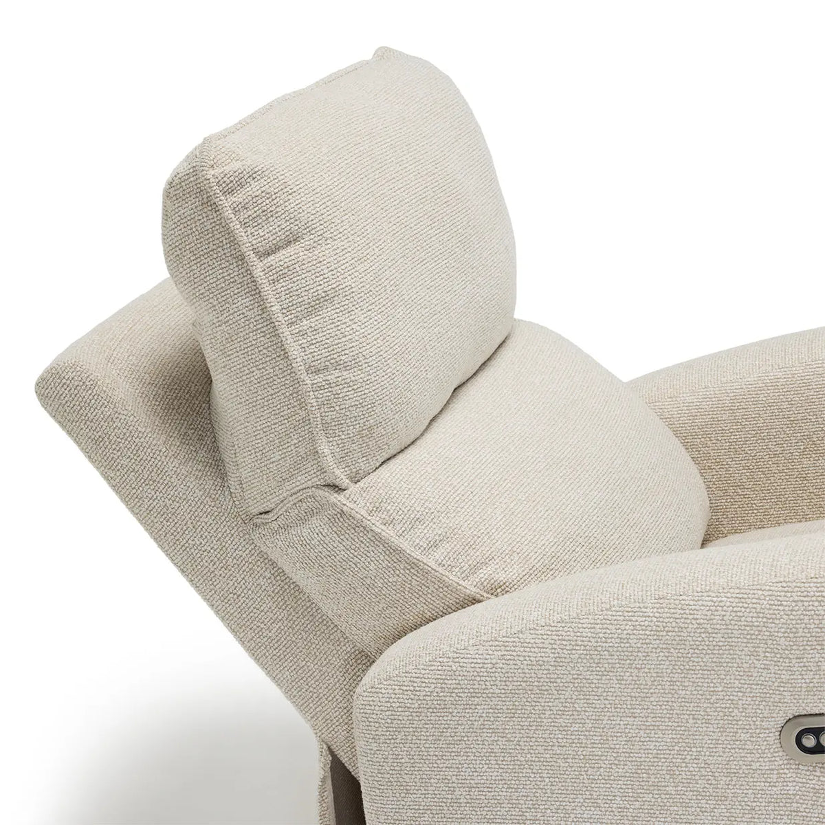 Harlow Electric Nursery Chair Oat, removable storage pocket
