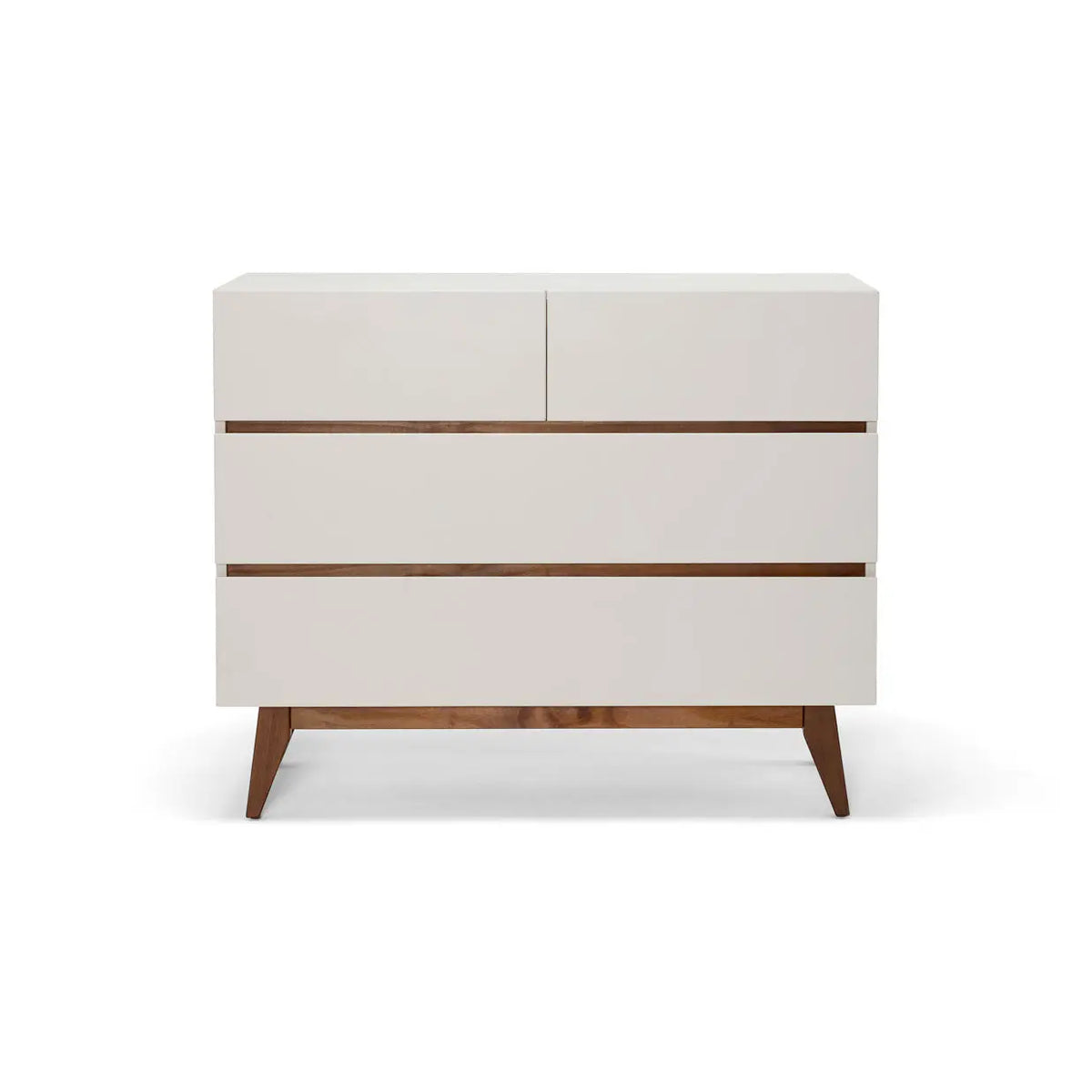 Babyrest Hugo Chest 4 Drawer in Chestnut Cream, front view