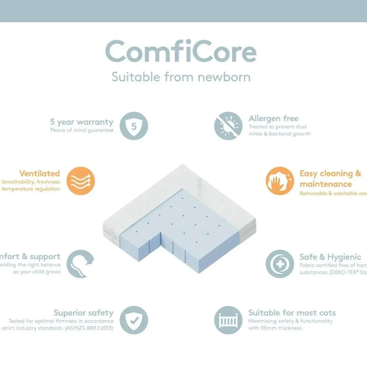Babyrest Kaya Cot + Mattress