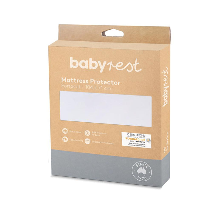 Babyrest Waterproof Mattress Protector. Portacot - 104 x 71 cm