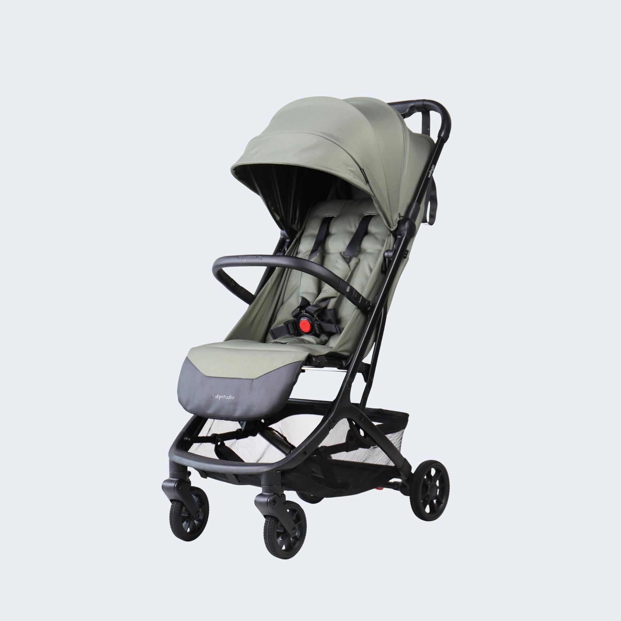 Babystudio Wings Travel Stroller — hero front view in Beige