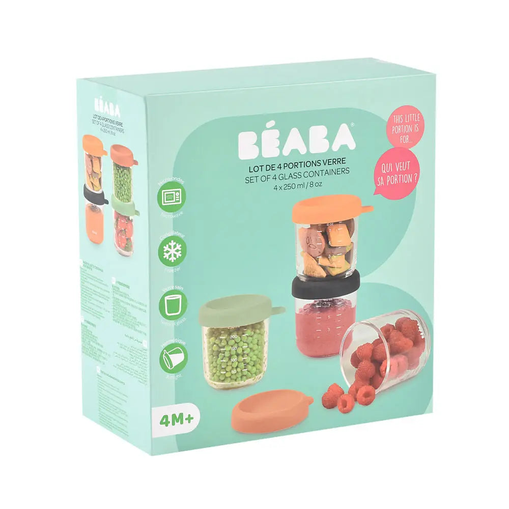 Beaba Glass Jars 4 Pack - 250ml