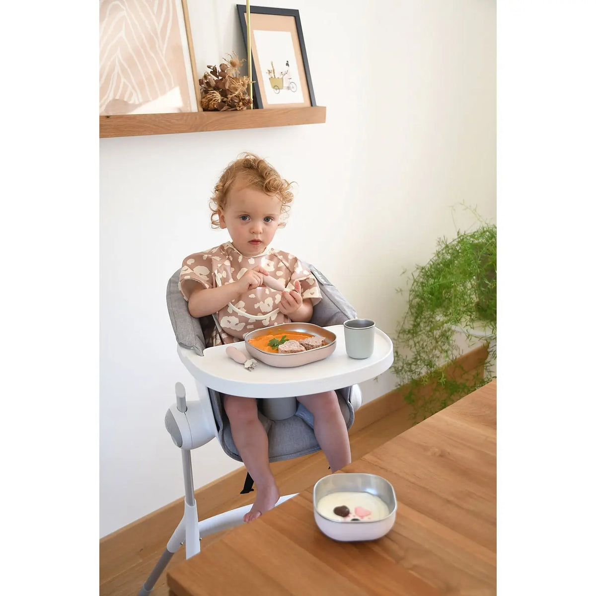 Beaba Stainless Steel Meal Set - Clay