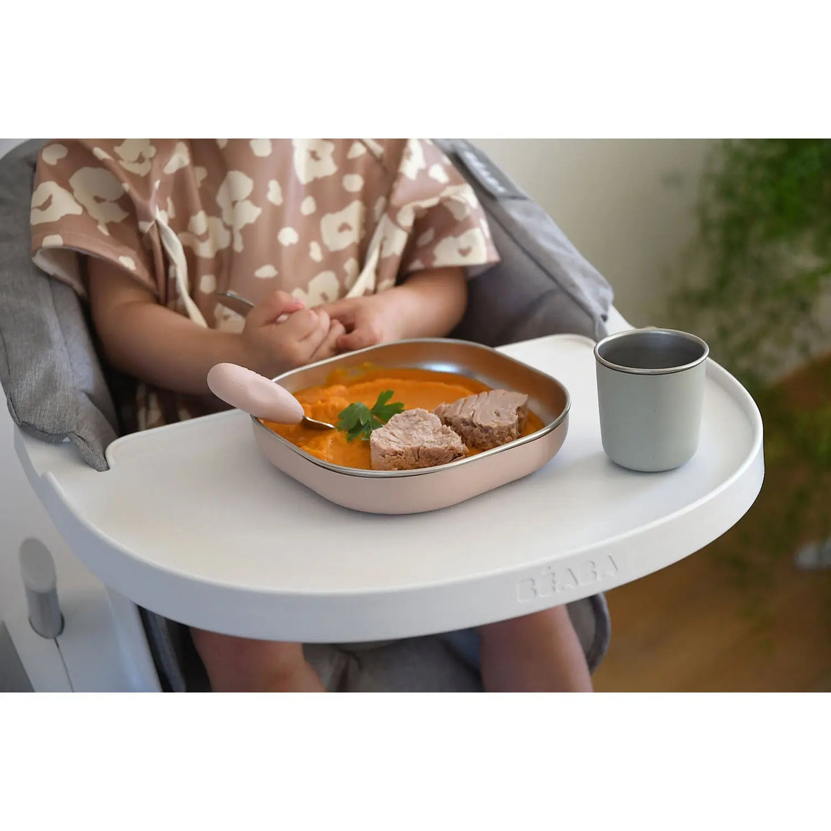 Beaba Stainless Steel Meal Set - Clay