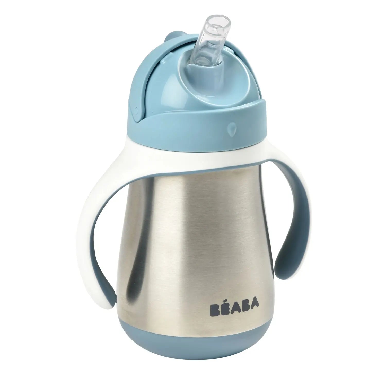 Beaba Stainless Steel Straw Cup 250ml - Windy Blue