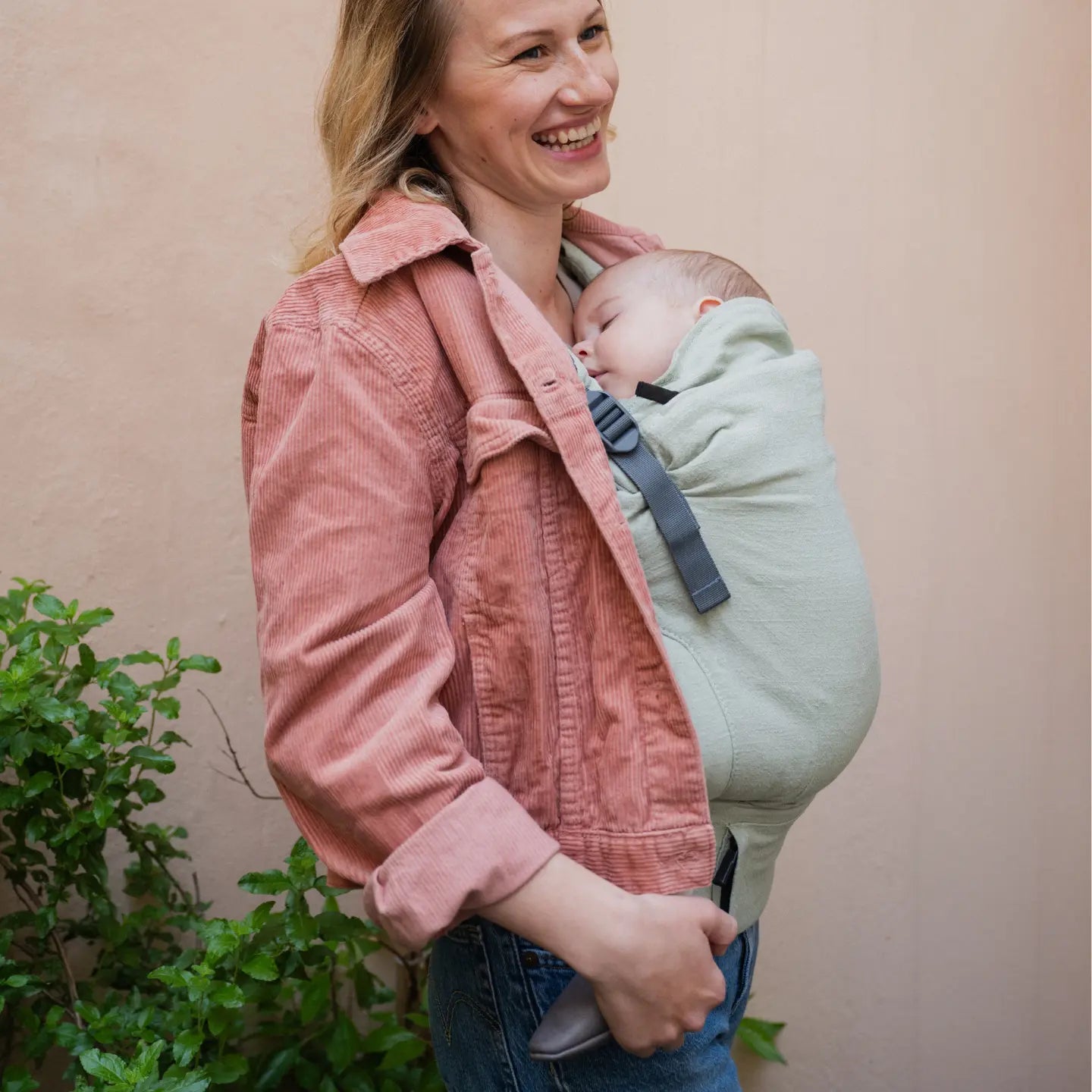 Boba X Adjustable Linen Carrier - Willow Green