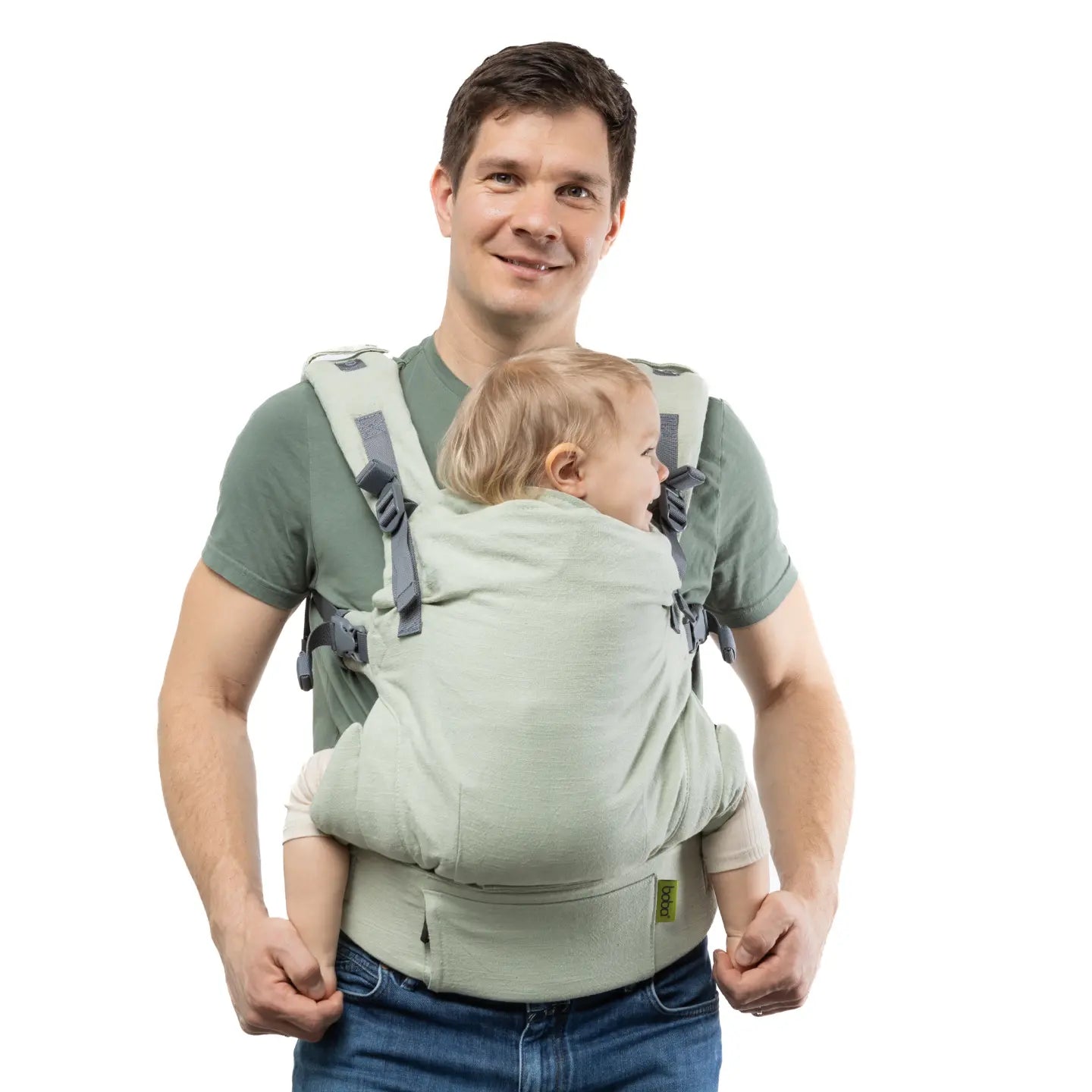 Boba X Adjustable Linen Carrier - Willow Green