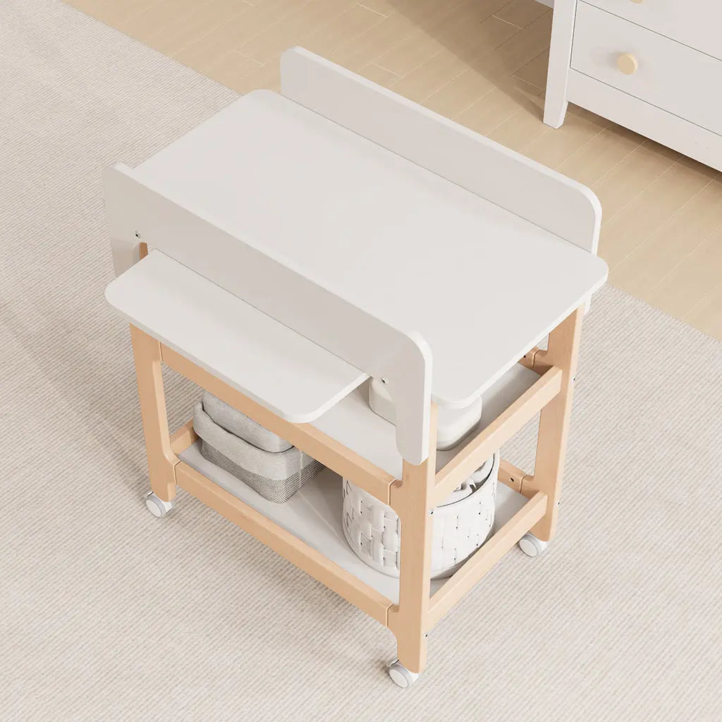 Boori Alva Ergonomic Changer with extended side tray for nappy essentials