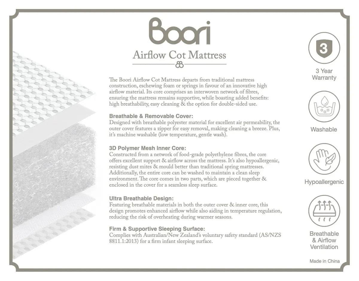 Boori Cot Bed Airflow Mattress