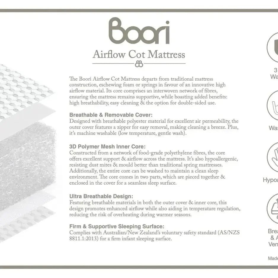Boori Cot Bed Airflow Mattress