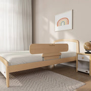 Boori Long Height Adjustable Kids Bed Guard Panel fitted to a bed