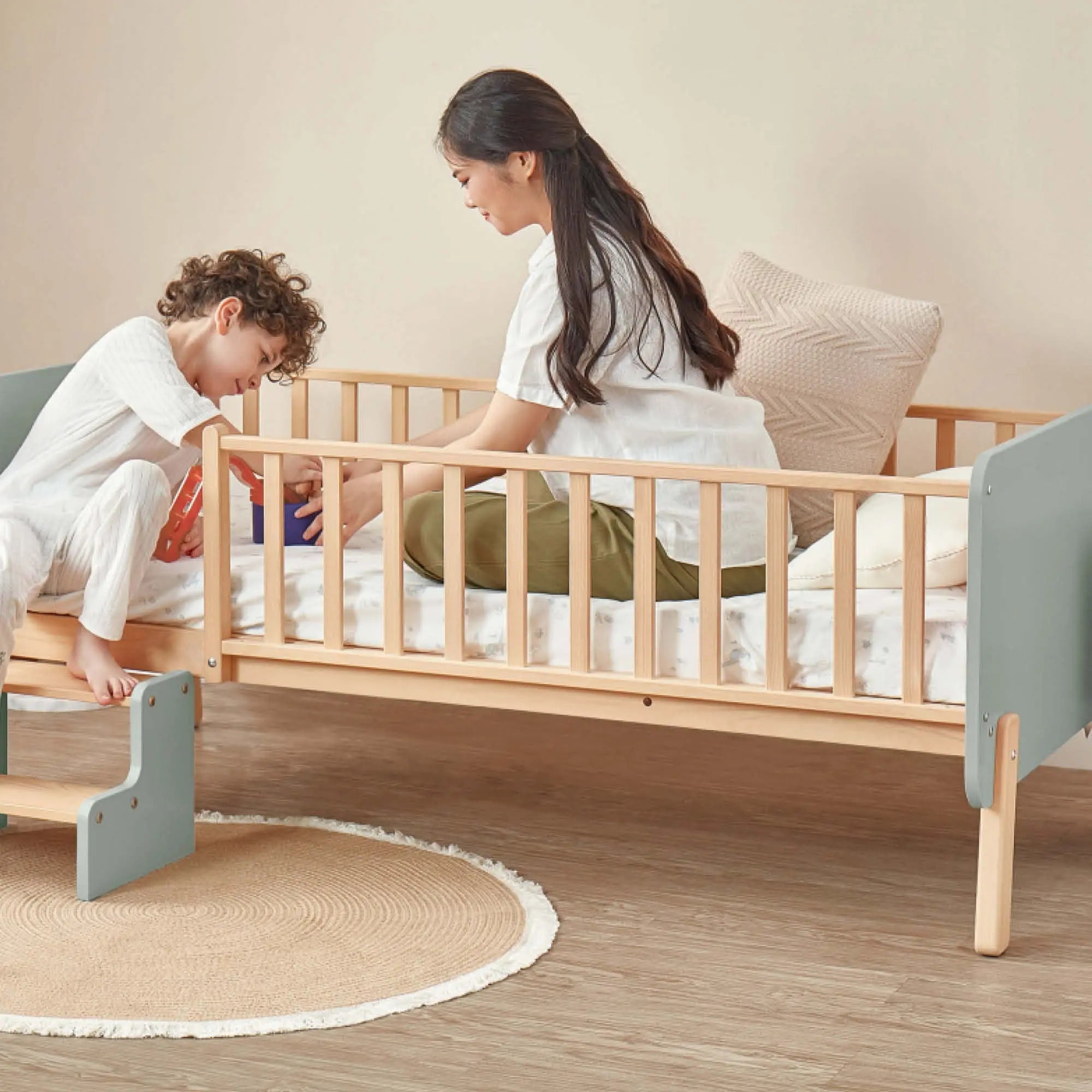 Boori Natty Bedside Bed With Mattress