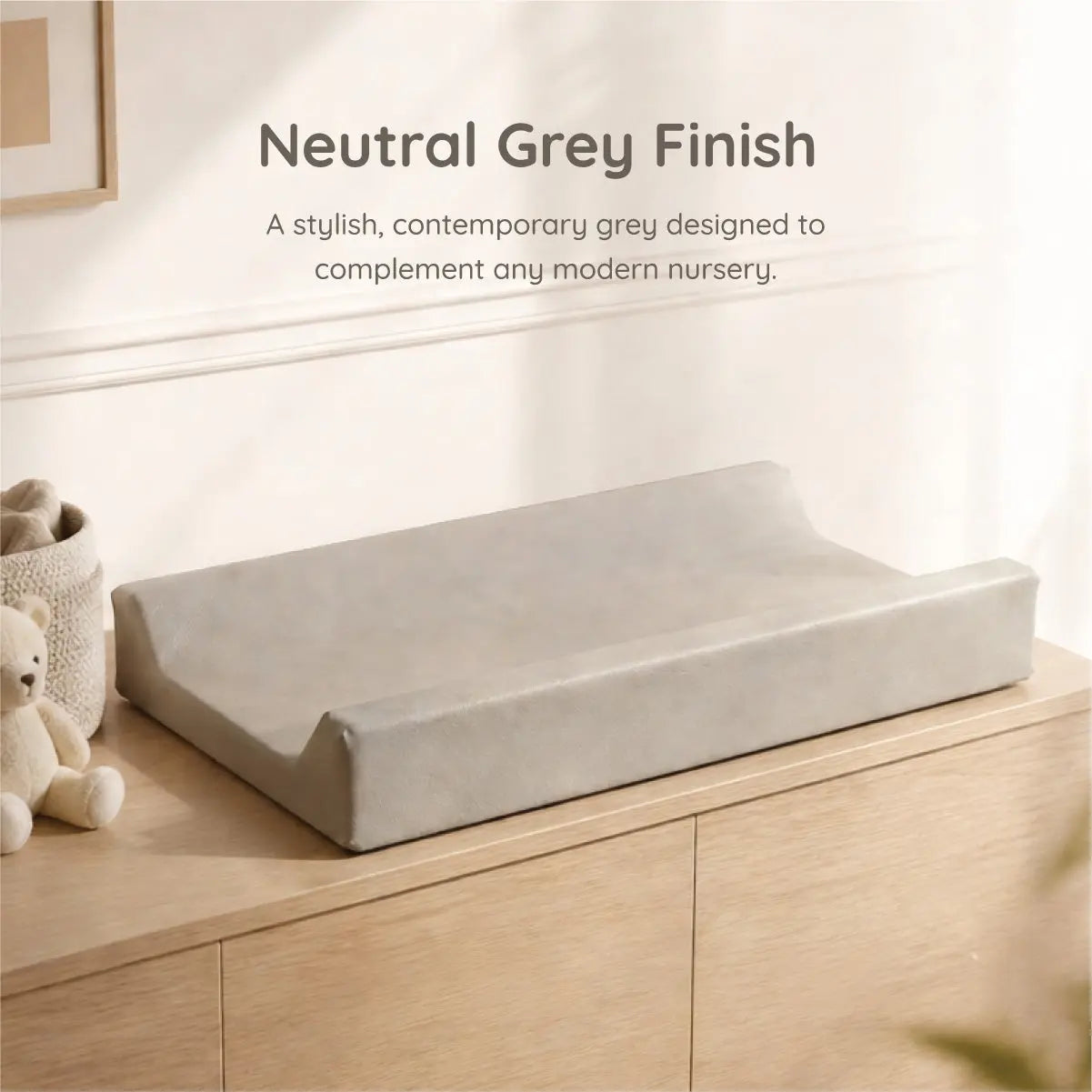 Boori Soft Lux Change Pad on Boori changing station — nursery lifestyle
