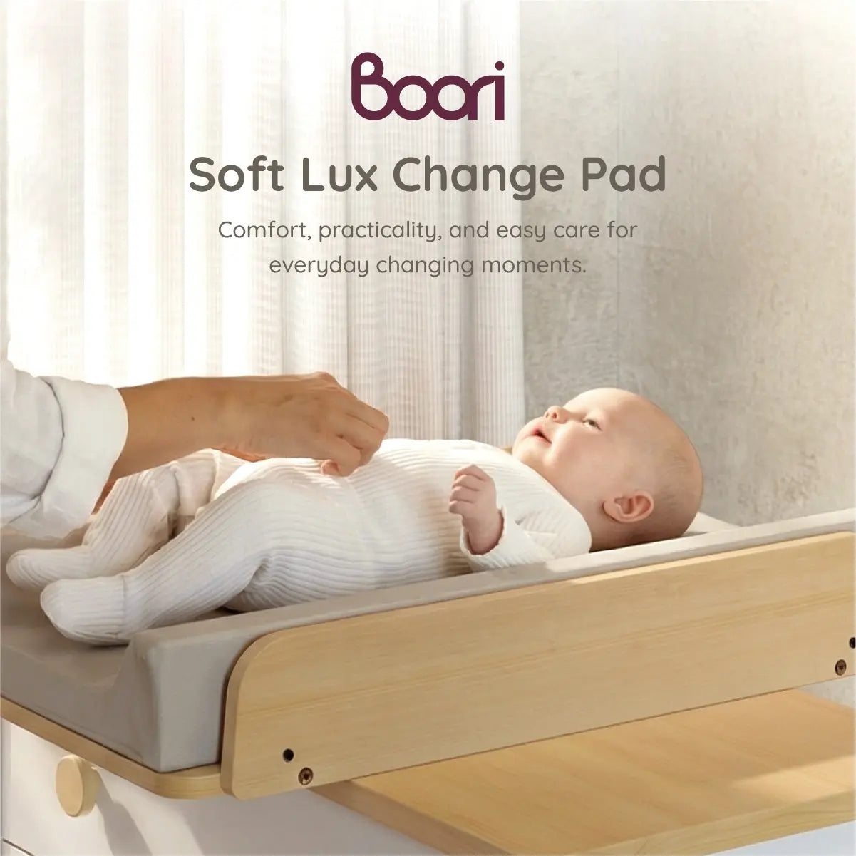 Boori Soft Lux Change Pad 42.5cm grey — main product photo