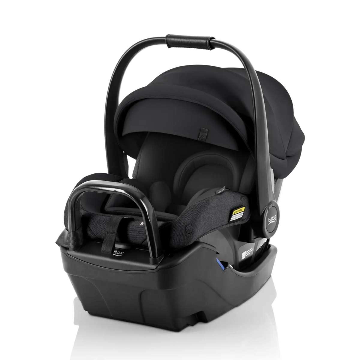 B-Pod Baby Capsule Sable Black, canopy extended