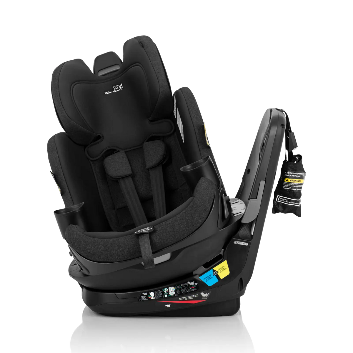 Britax Skye 360 side profile showing the compact footprint