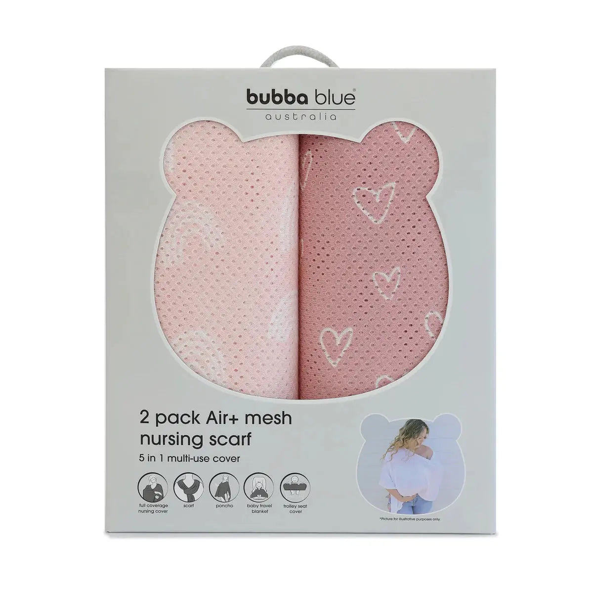 Bubba Blue Nordic 2pk AIR+ Mesh Nursing Scarf