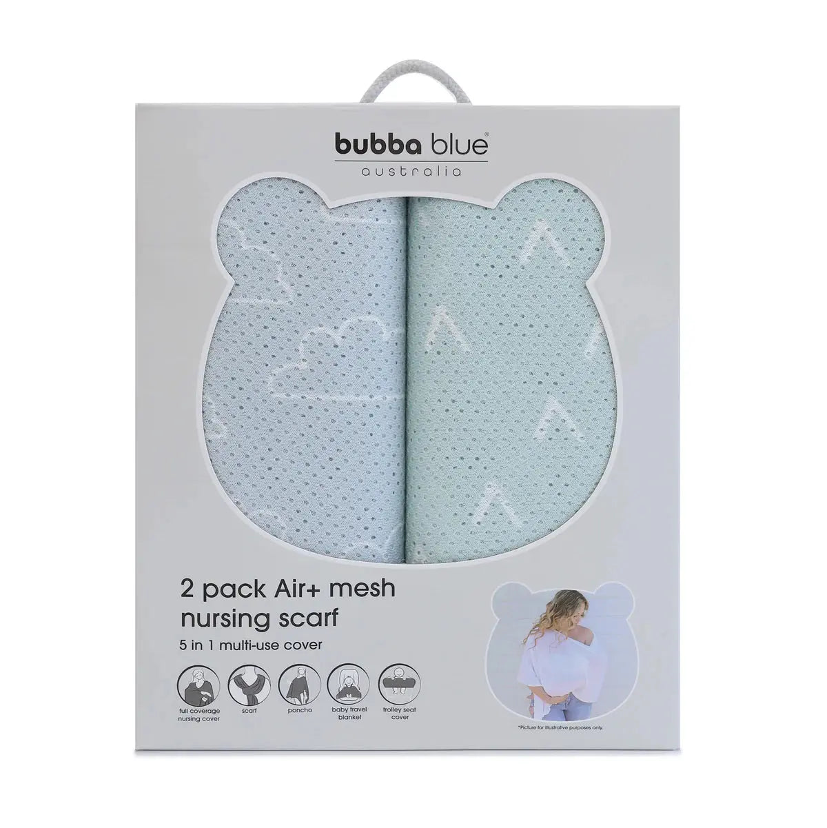 Bubba Blue Nordic 2pk AIR+ Mesh Nursing Scarf