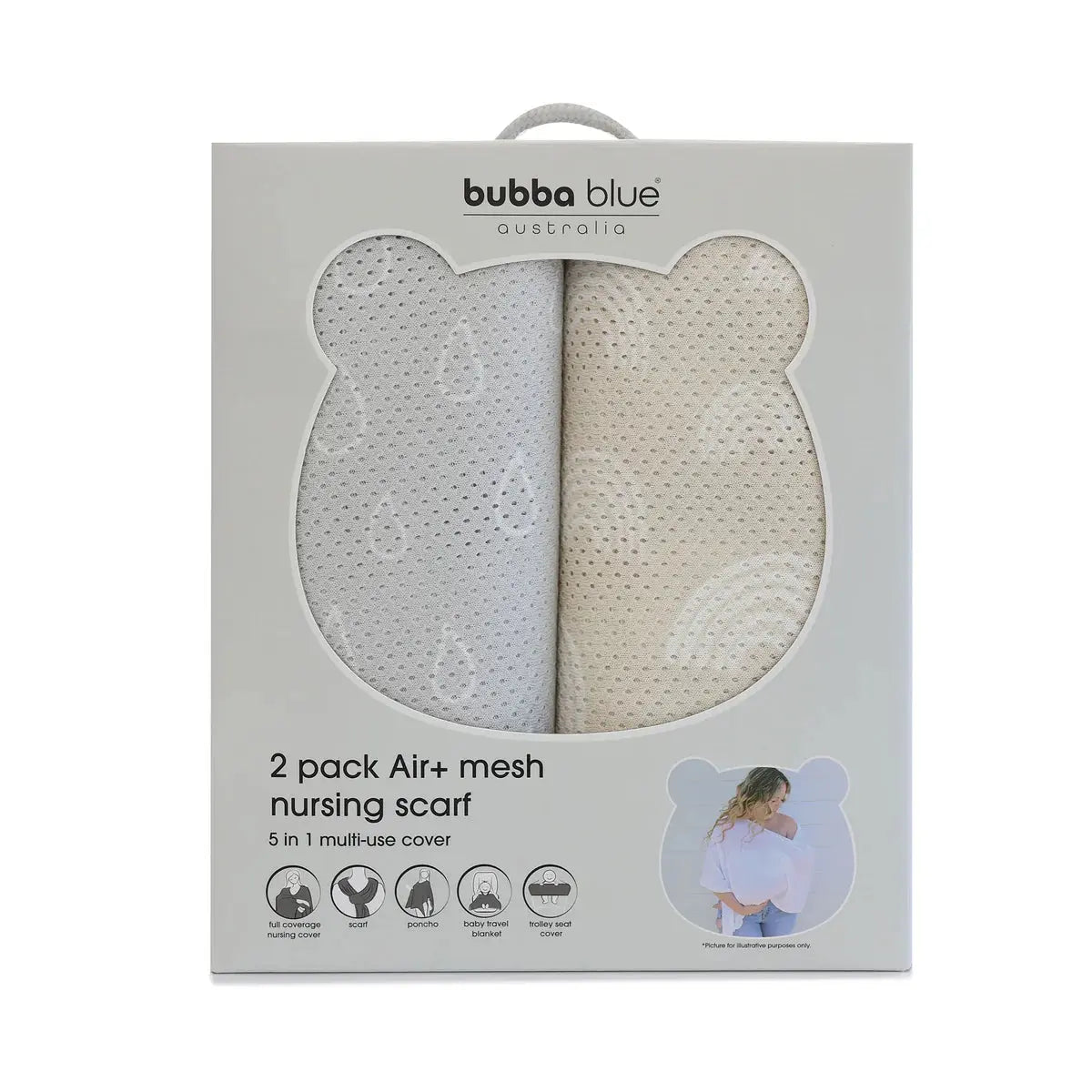 Bubba Blue Nordic 2pk AIR+ Mesh Nursing Scarf