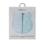 Bubba Blue Nordic 2pk Jersey Co-sleeper Fitted Sheets