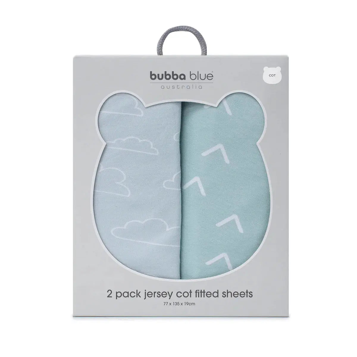 Bubba Blue Nordic 2pk Jersey Cot Fitted Sheets