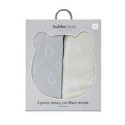 Bubba Blue Nordic 2pk Jersey Cot Fitted Sheets