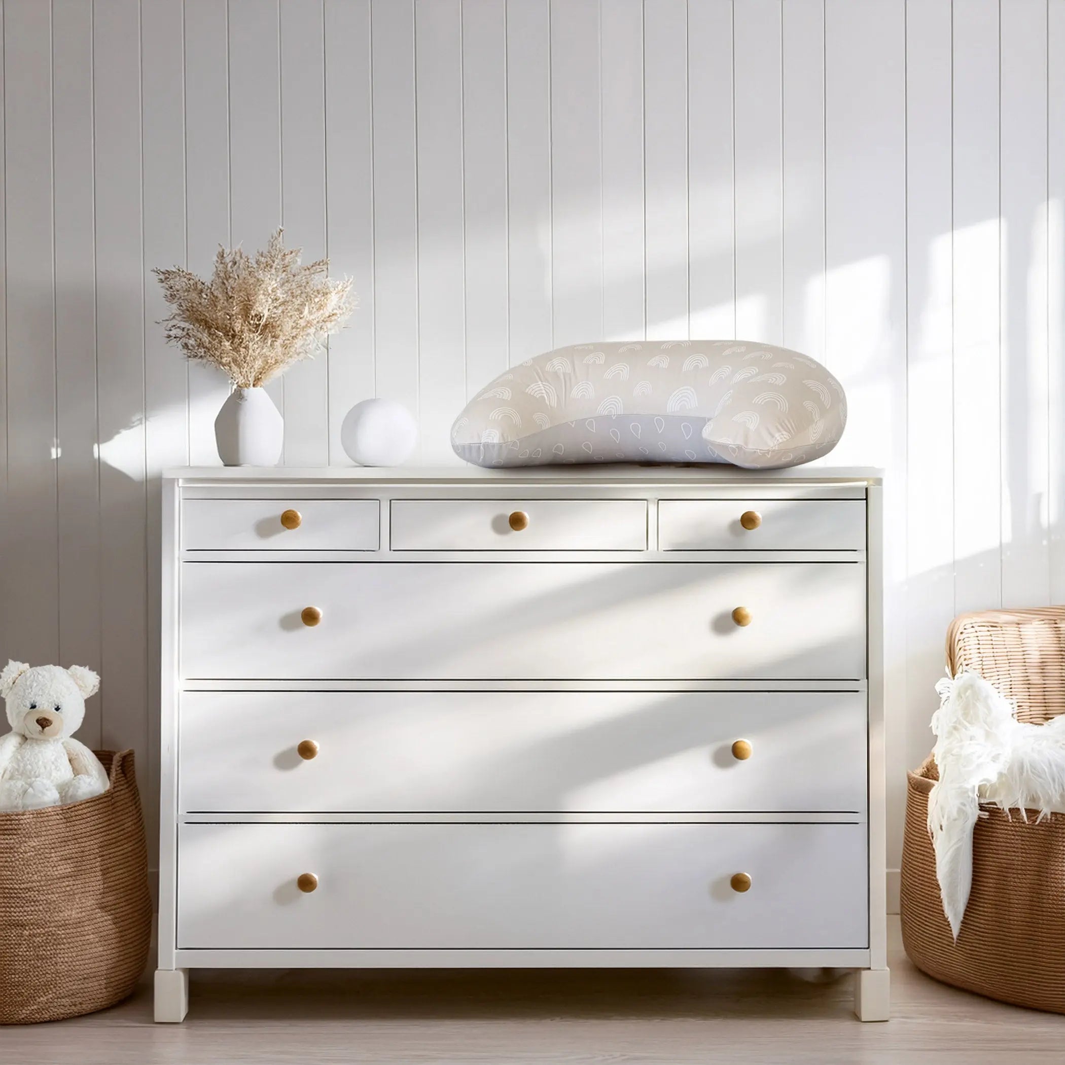 Nordic Nursing Pillow Sand/Grey