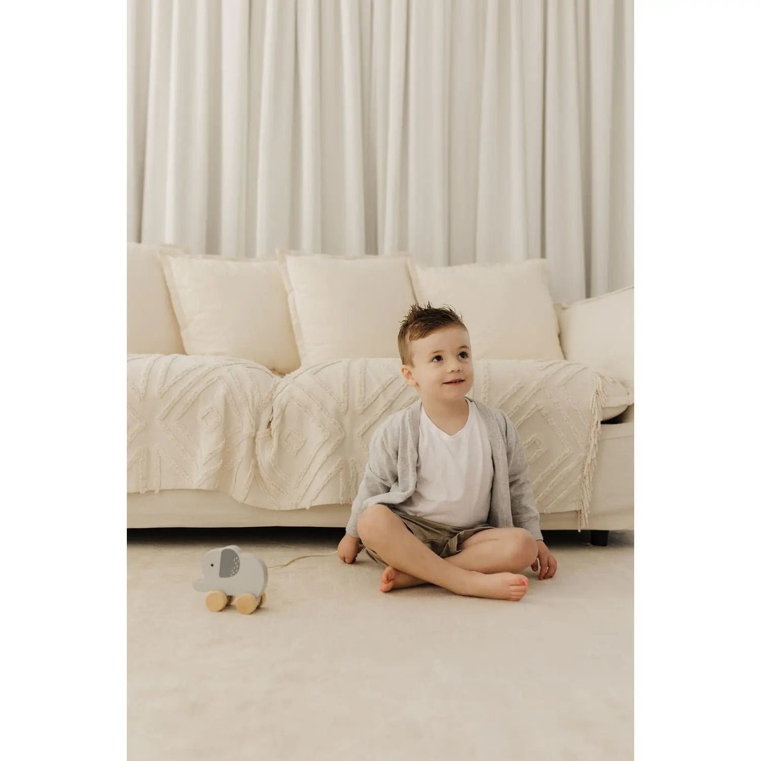 Bubble Wooden Elephant Pull Along Toy