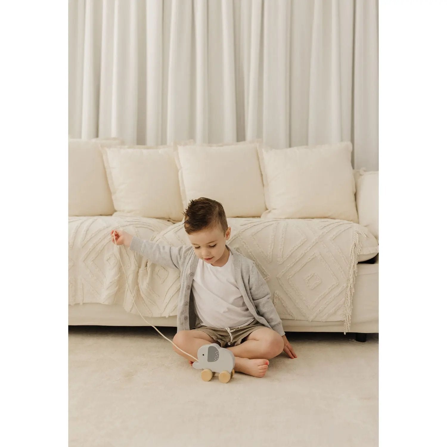 Bubble Wooden Elephant Pull Along Toy