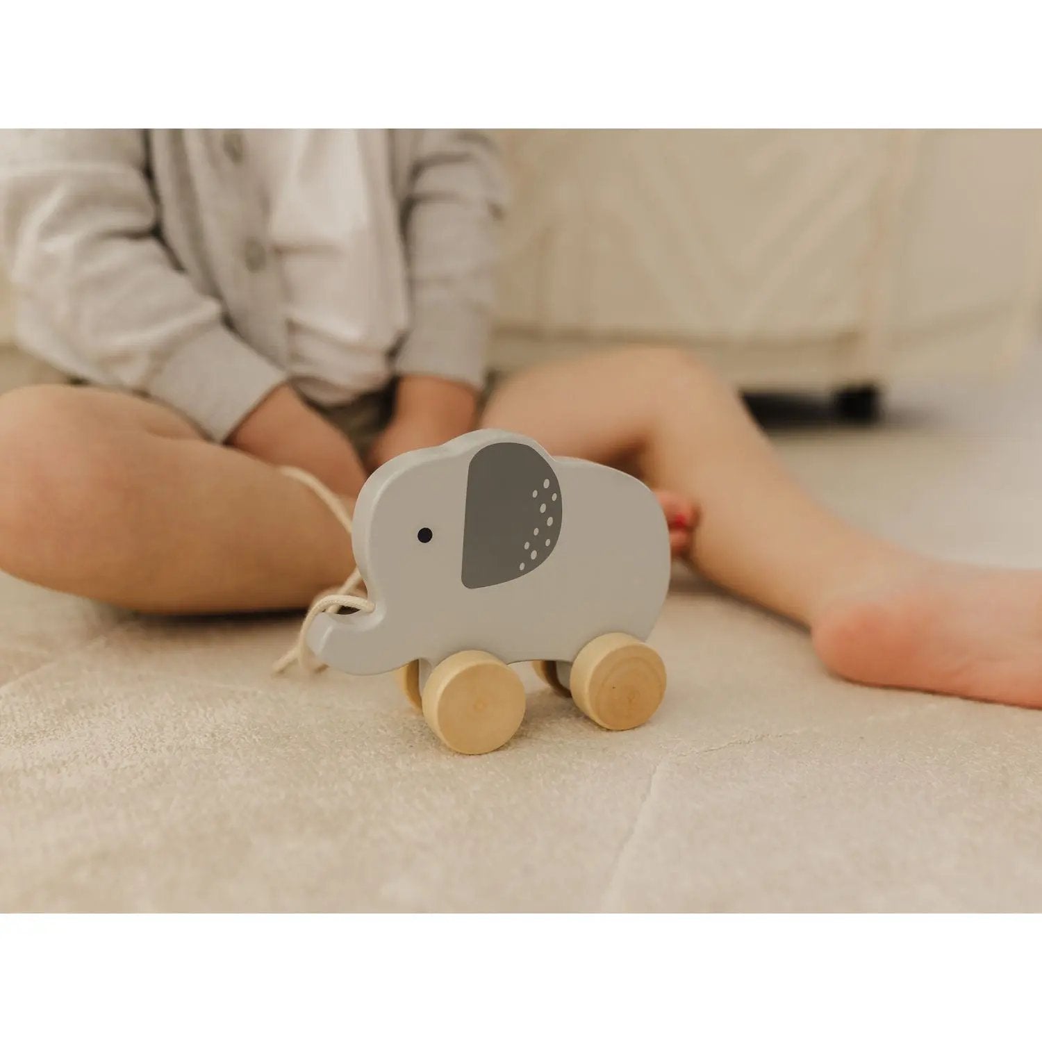 Bubble Wooden Elephant Pull Along Toy