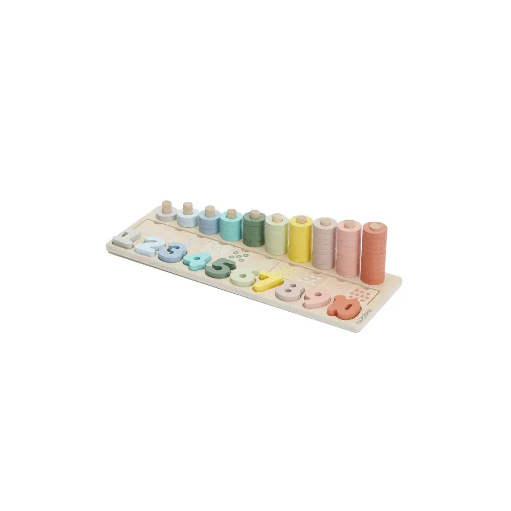Bubble Wooden Numbers & Blocks Counting Set