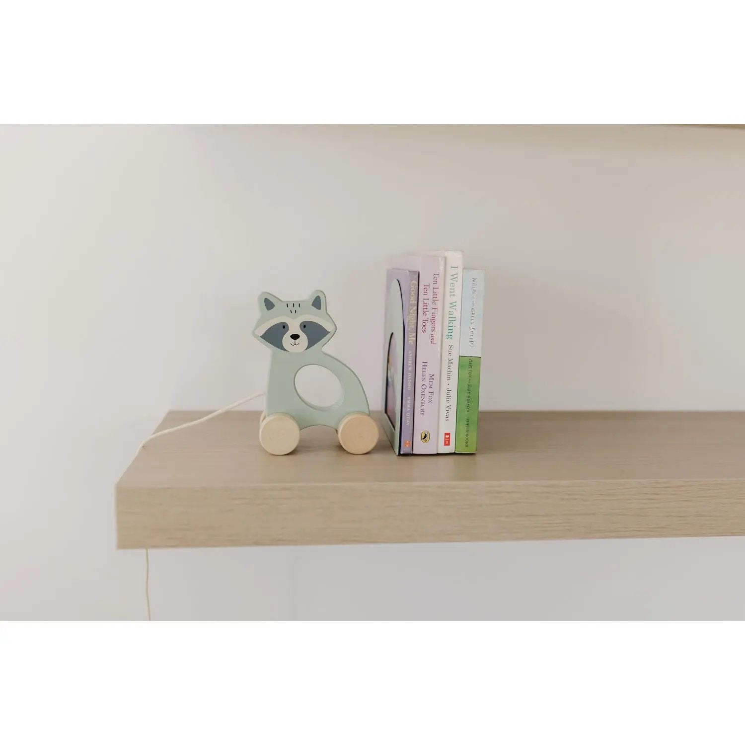 Bubble Wooden Raccoon Pull Along Toy