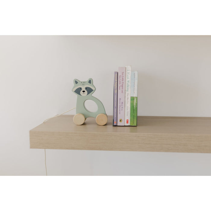 Bubble Wooden Raccoon Pull Along Toy