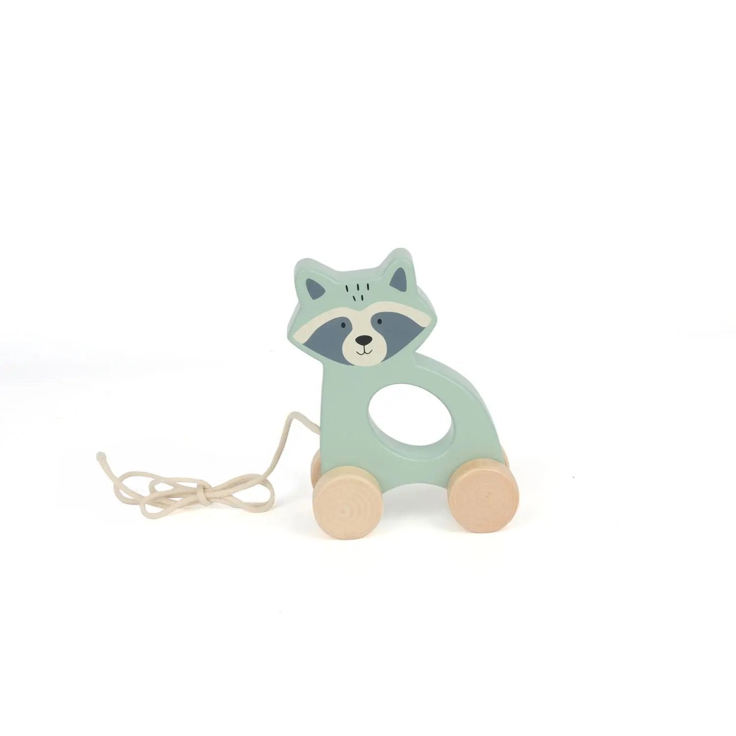 Bubble Wooden Raccoon Pull Along Toy