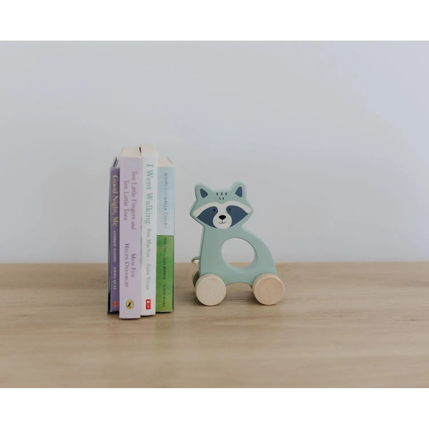 Bubble Wooden Raccoon Pull Along Toy