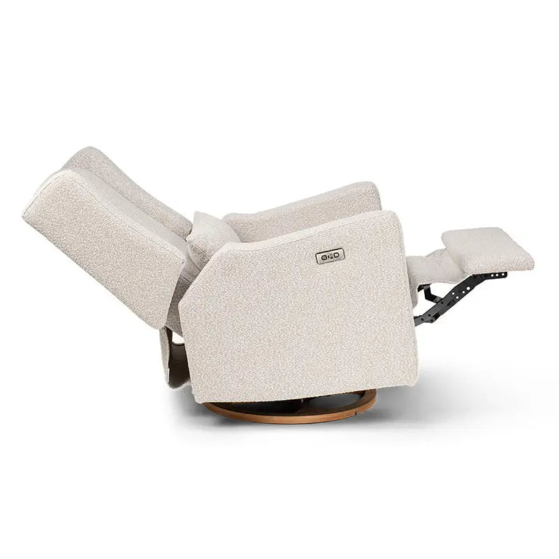 COCOON BONDI Electric Recliner Glider Chair in Light Grey Boucle