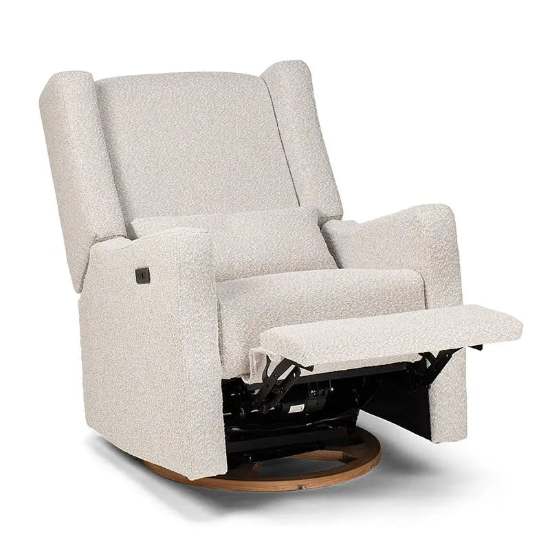 COCOON BONDI Electric Recliner Glider Chair in Light Grey Boucle