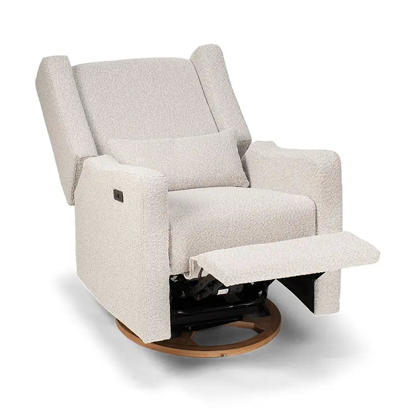 COCOON BONDI Electric Recliner Glider Chair in Light Grey Boucle