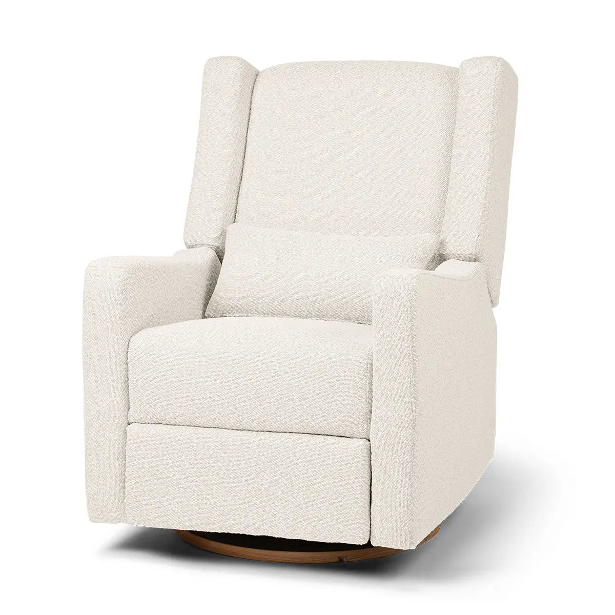 COCOON BONDI Electric Glider Chair — solid White Ash hardwood swivel base detail
