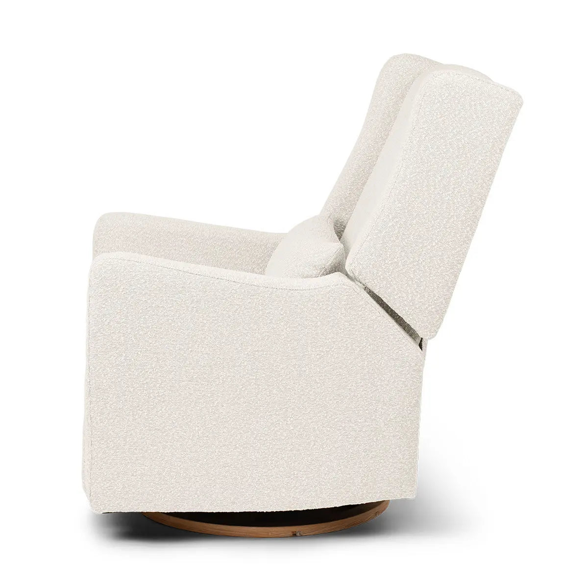 COCOON BONDI Vanilla Boucle recliner — premium boucle upholstery closeup