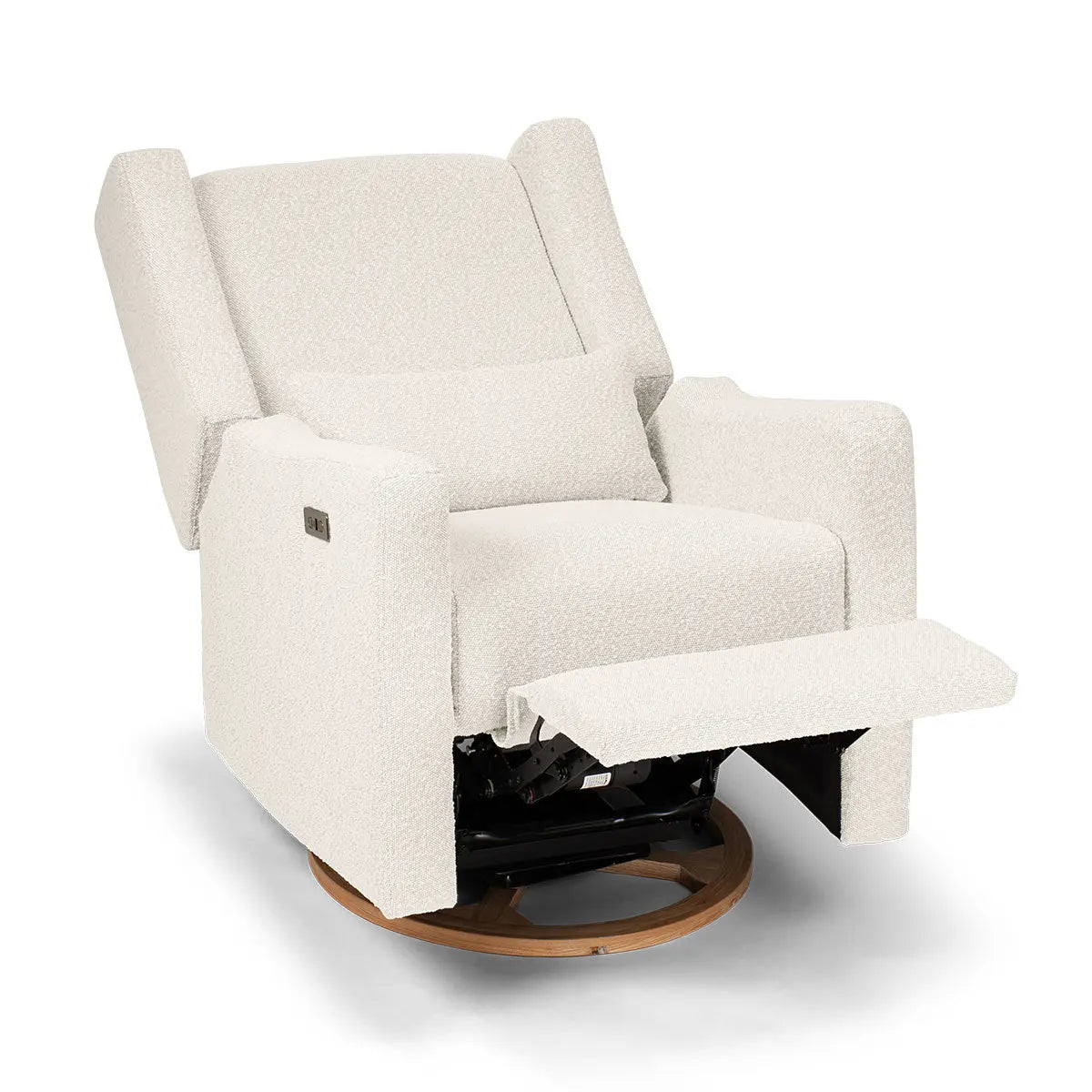 COCOON BONDI Electric Nursery Glider Vanilla Boucle — rear view showing chair height 103cm