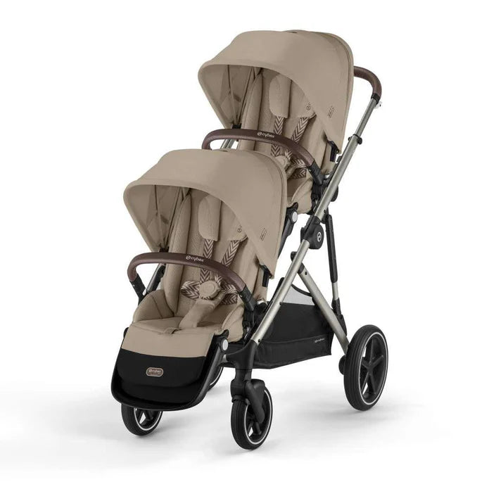 Cybex Gazelle S Stroller + Second Seat Double Pram - Almond Beige
