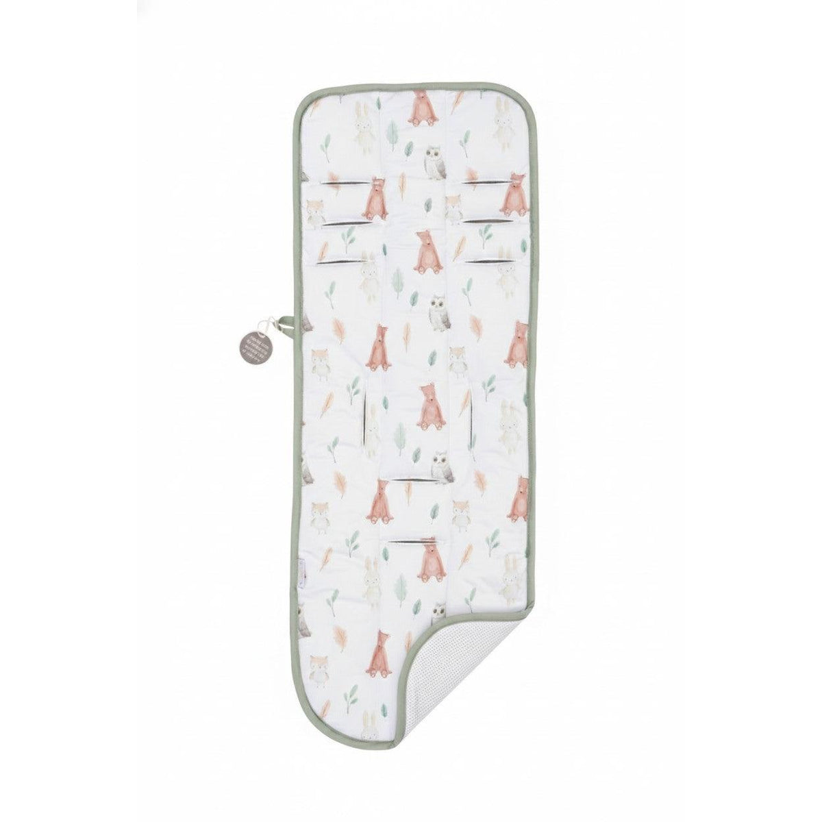 Forest Friends ice cooling pram liner in a stroller