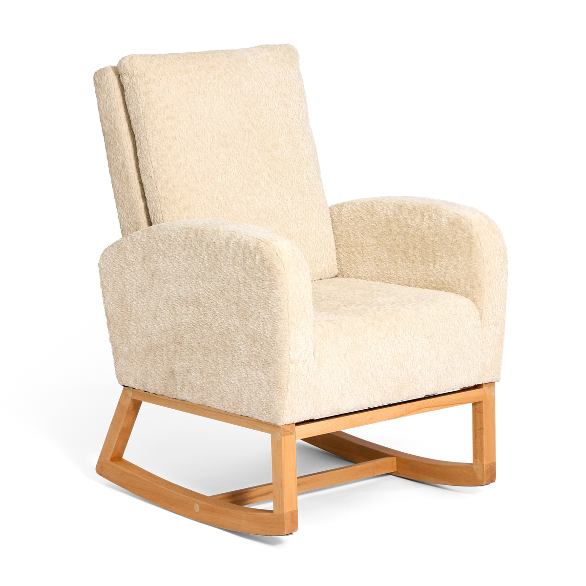Cariboo Myla nursing chair in cream boucle