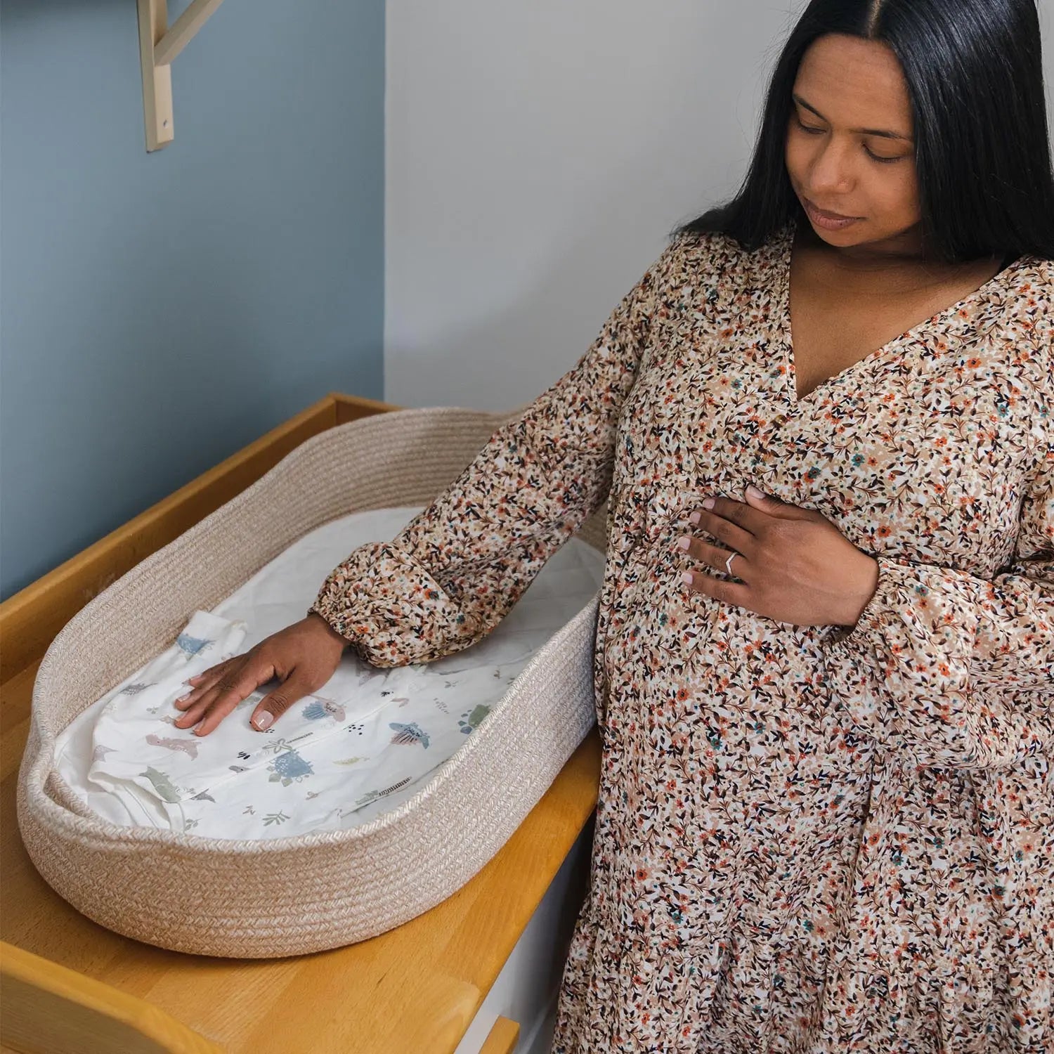 Clevamama Changing Basket – with Quilted Waterproof Mat