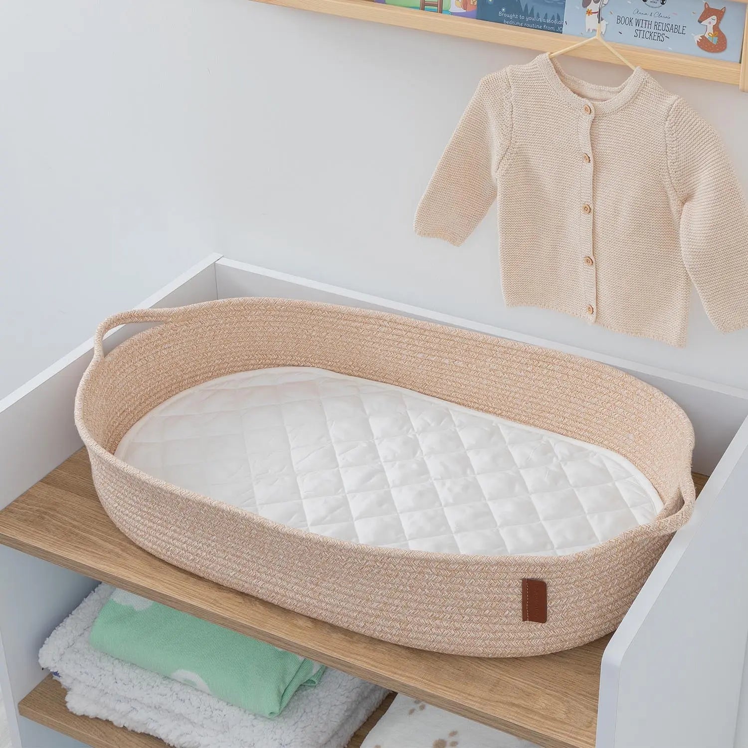 Clevamama Changing Basket – with Quilted Waterproof Mat