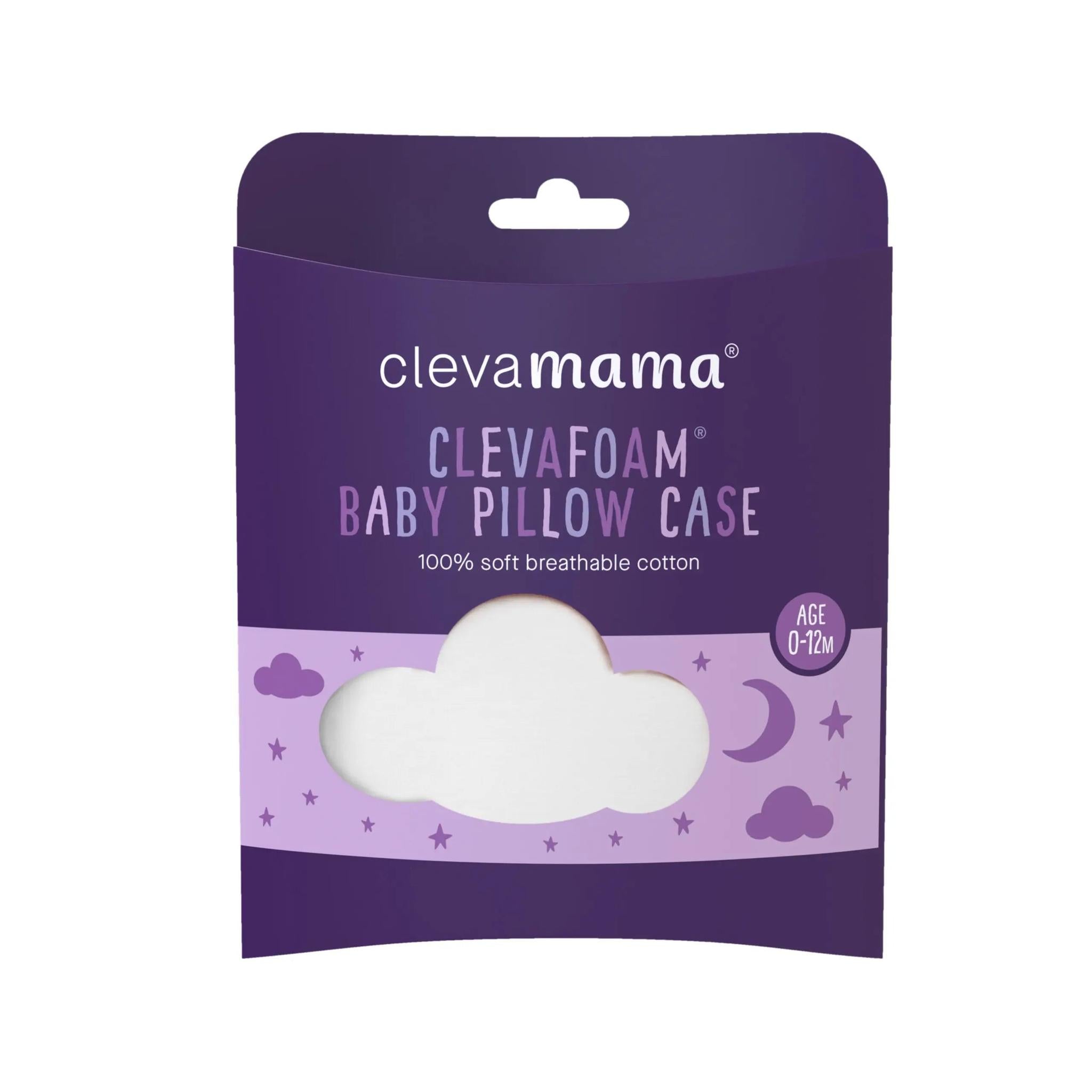 Clevamama ClevaFoam® Baby Pillow Case- 100% Natural Cotton