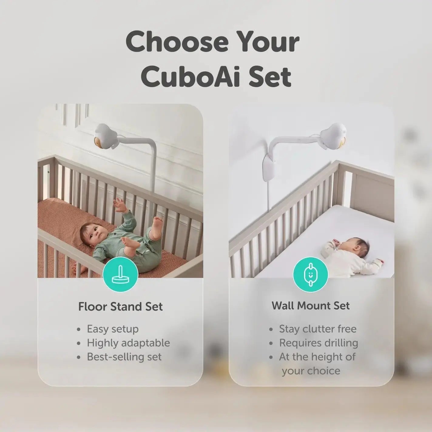 CuboAi Smart Baby Monitor 3 - Floor Stand Set