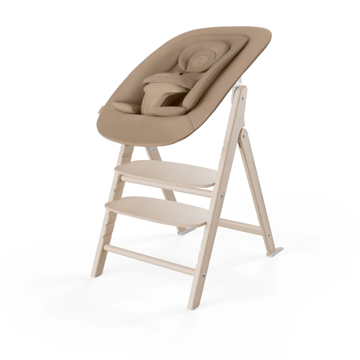 Click & Fold Adapter Set holding a Cybex bouncer at table height